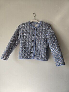 J. Crew Quilted Jacket Floral Print 2P
